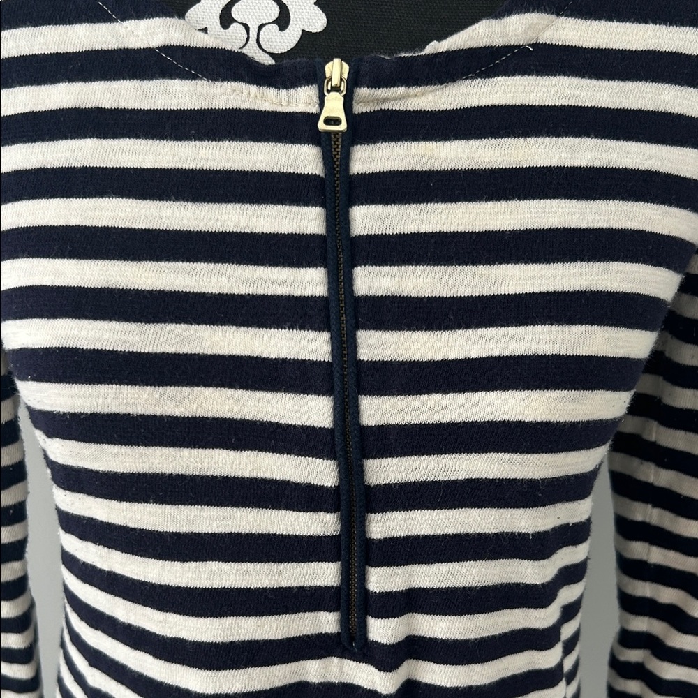 J. Crew Navy and white nautical themed stripped dress size XS - Picture 4 of 5